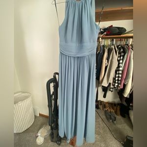 Levkoff blue bridesmaid dress